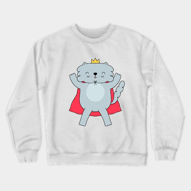 King of the house cat Crewneck Sweatshirt by rafs84